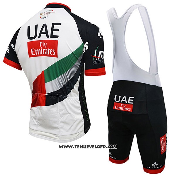 2017 Maillot Ciclismo UCI Mondo Champion UAE Blanc Manches Courtes et Cuissard